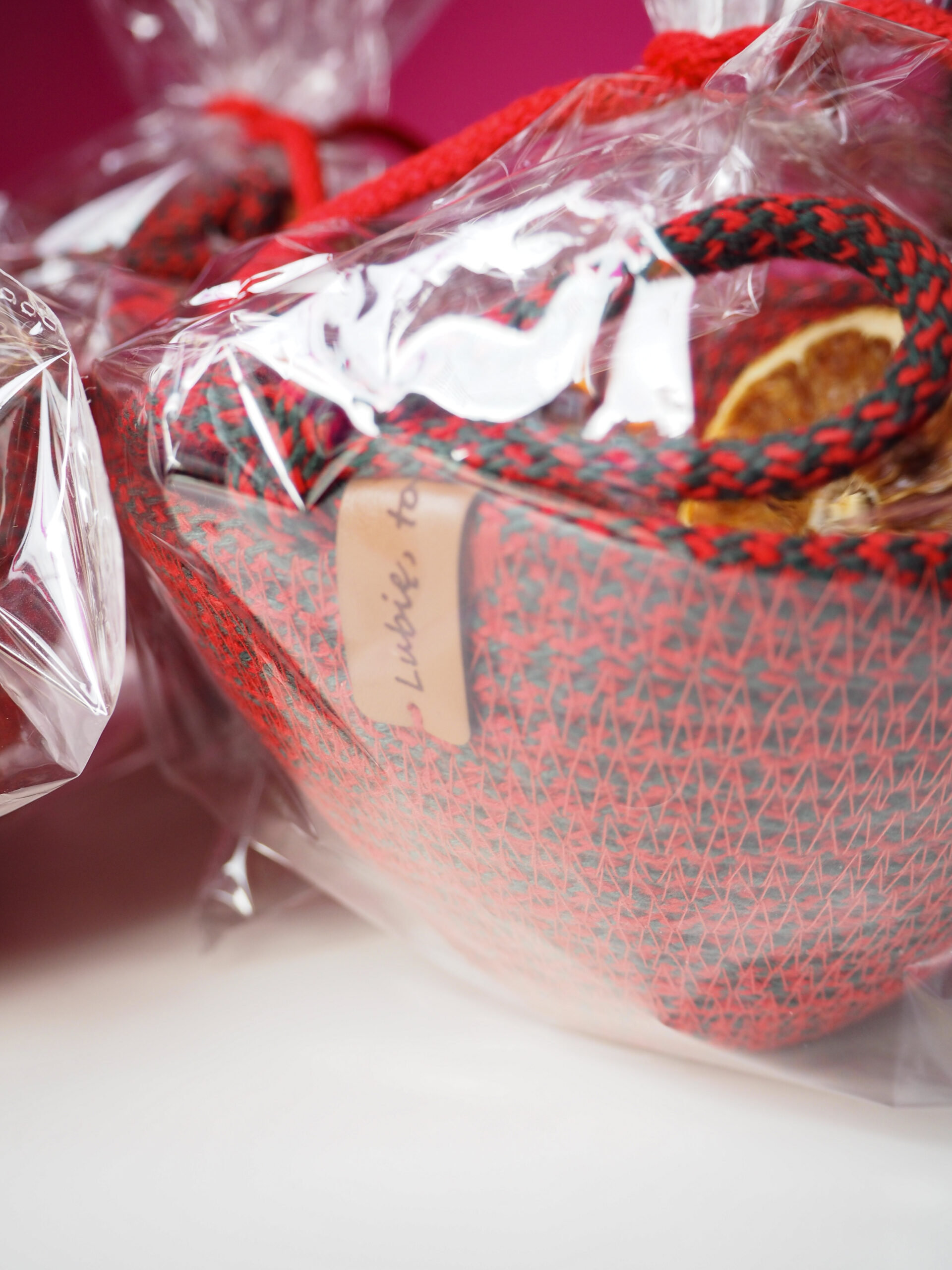 koszyk prezentowy z sznurka Lubię to tworzę Z Miłości