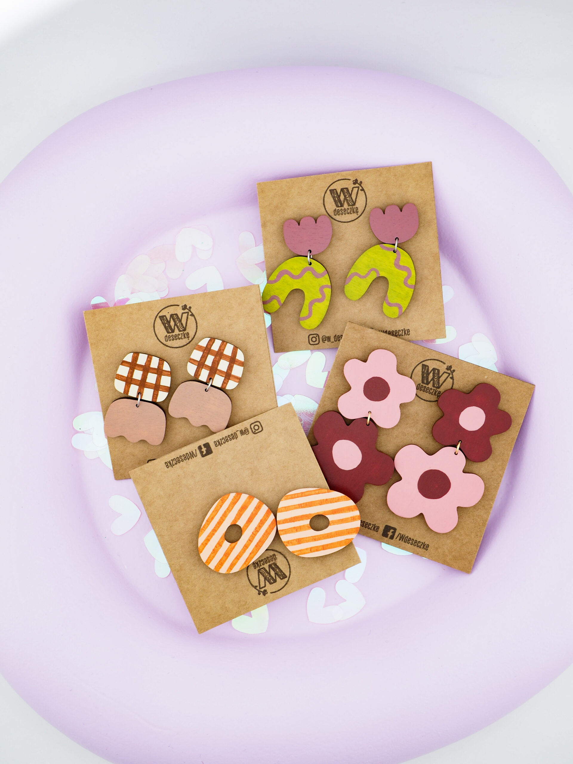 kolczyki drewniane Flow W Deseczkę Z Miłości