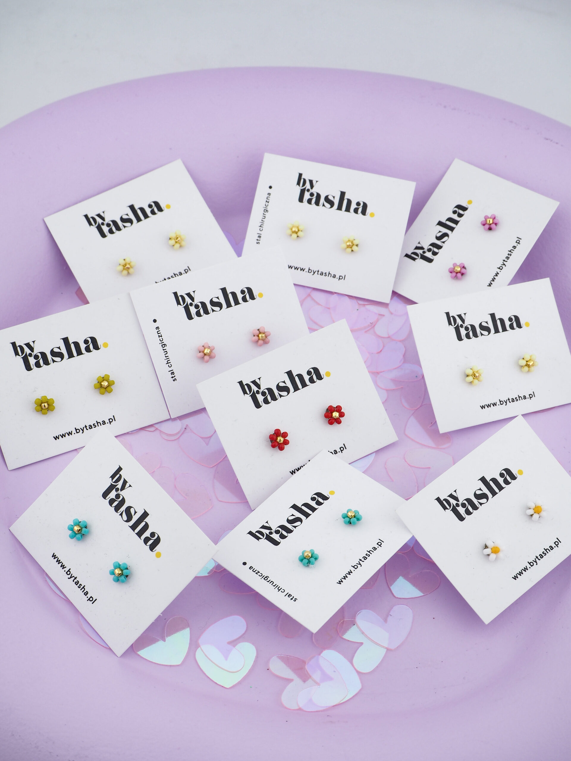 kolczyki sztyfty kwiatki by tasha Z Miłości concept store