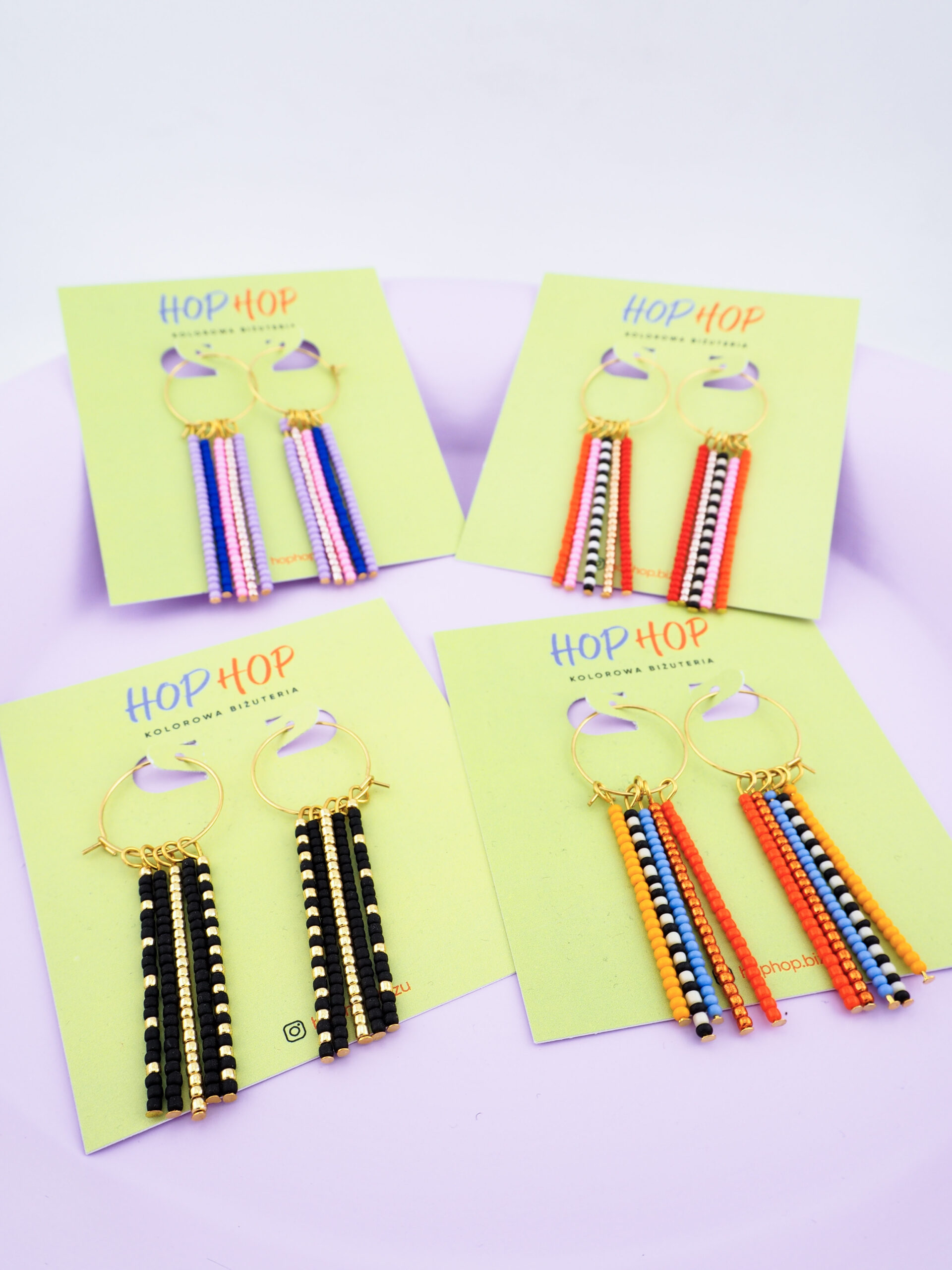 kolorowe kolczyki wiszące by Tasha | Z Miłości shop