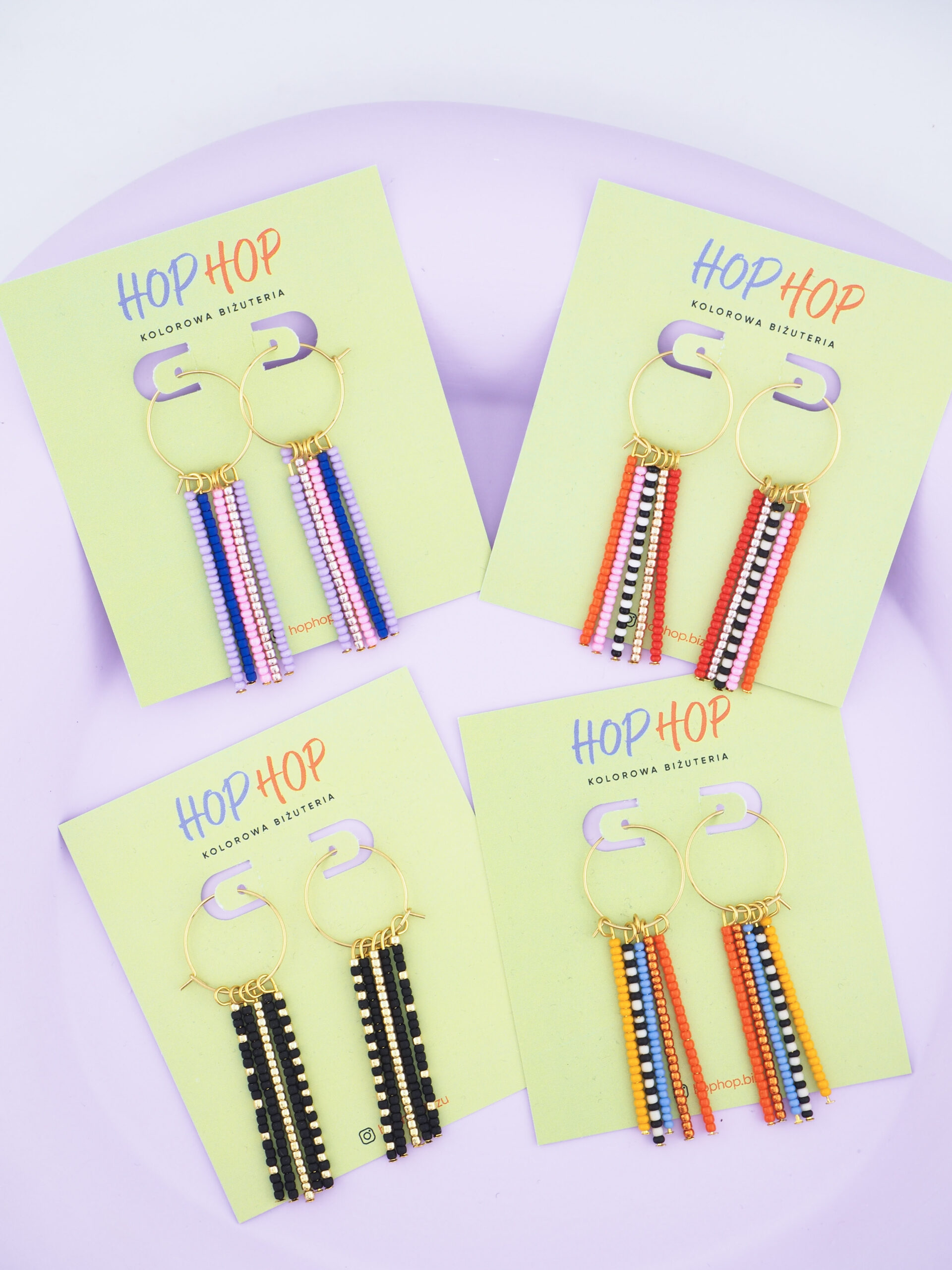 kolorowe kolczyki wiszące by Tasha | Z Miłości shop