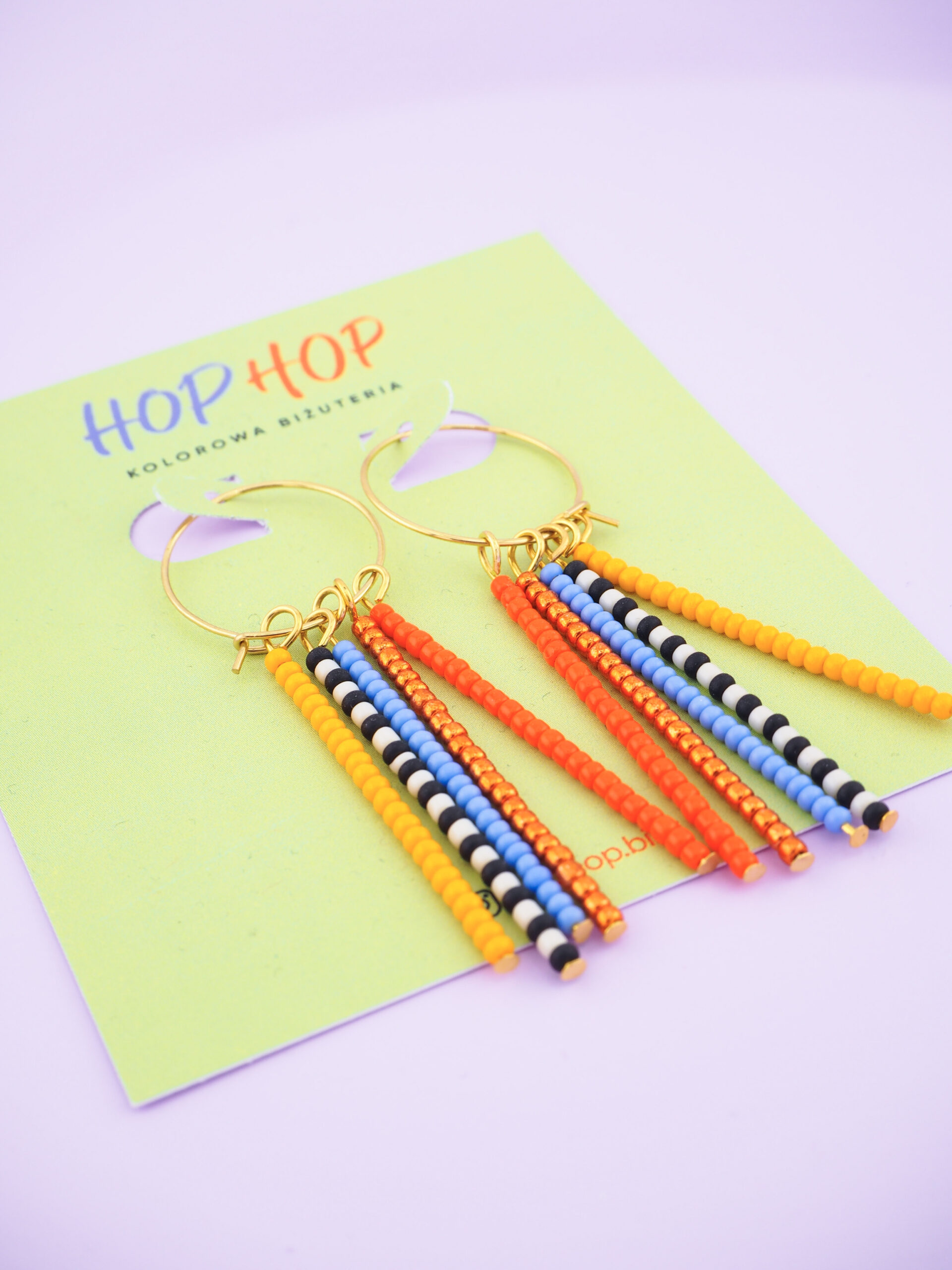 kolorowe kolczyki wiszące by Tasha | Z Miłości shop