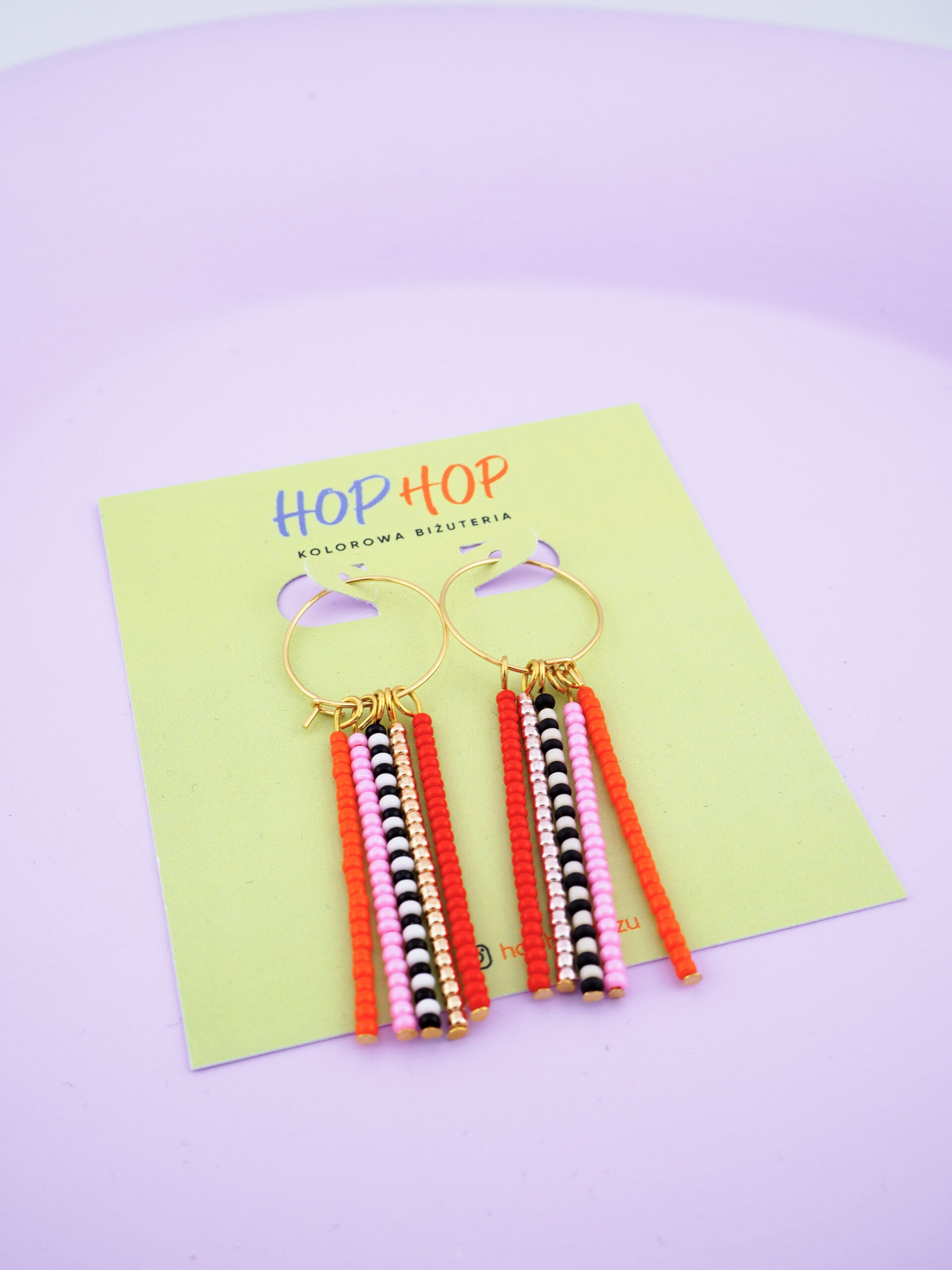 kolorowe kolczyki wiszące by Tasha | Z Miłości shop