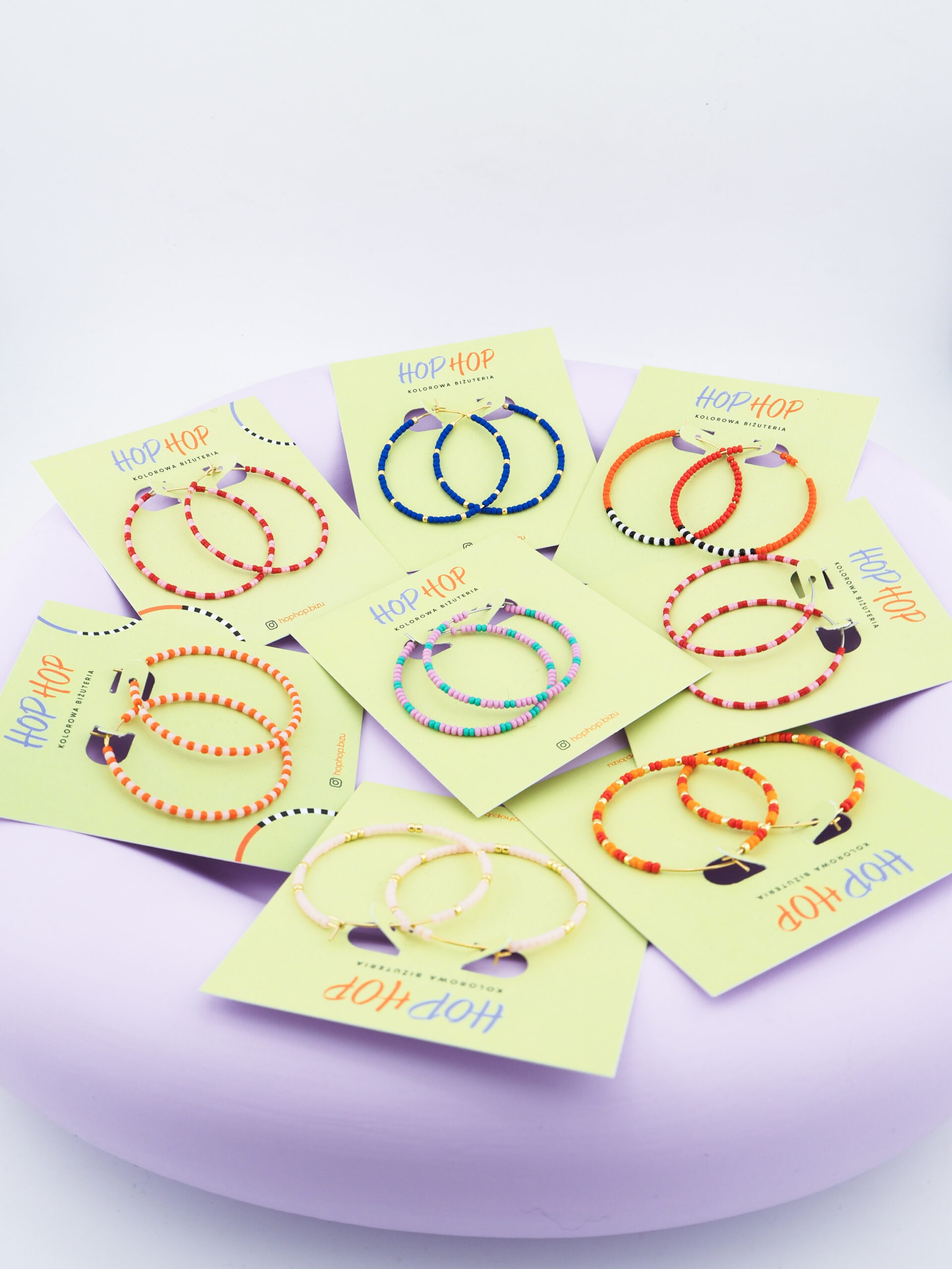 Kolczyki koła 4 cm z koralikami i by Tasha | Z Miłości concept store