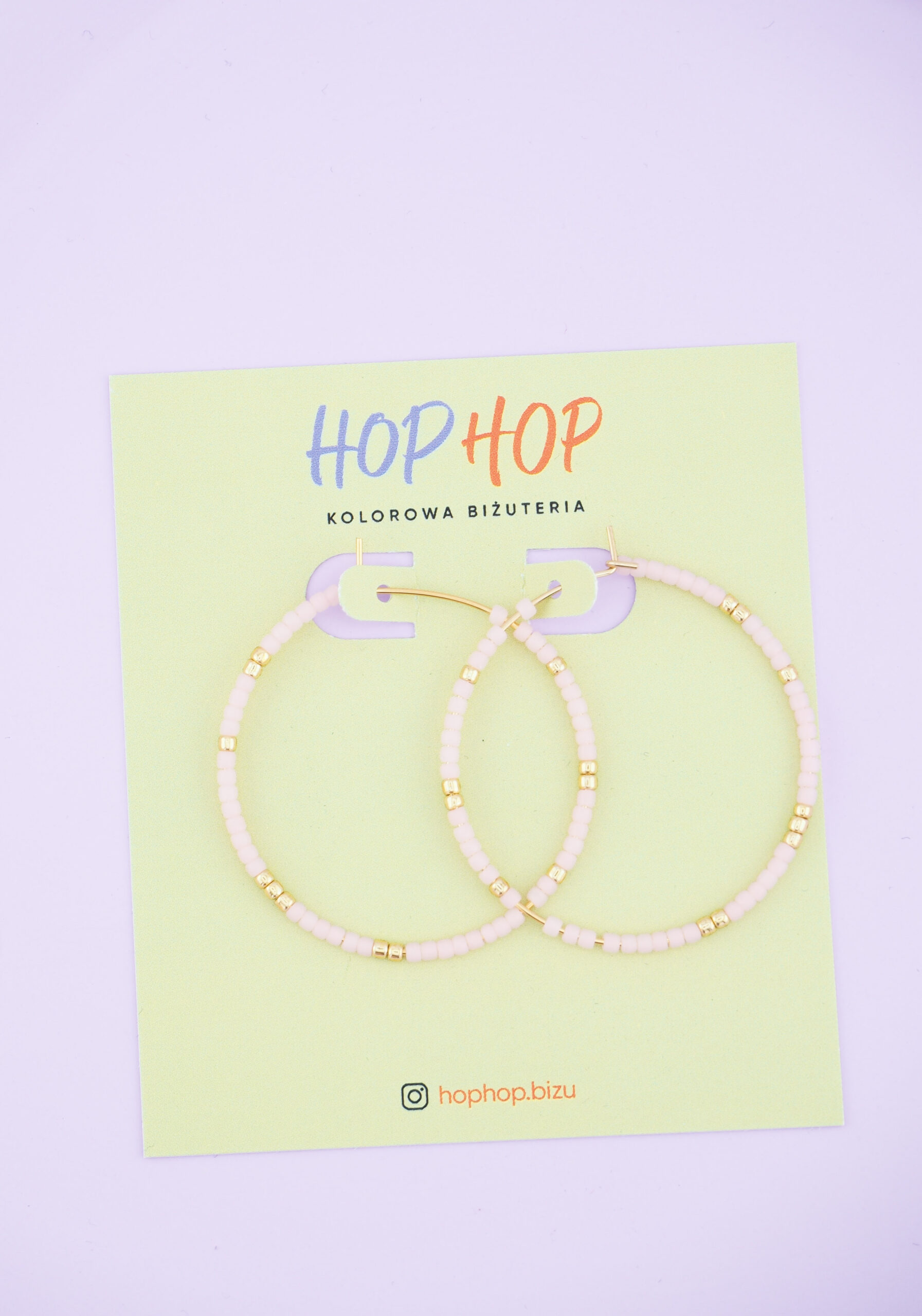 Kolczyki koła 4 cm z koralikami i by Tasha | Z Miłości concept store